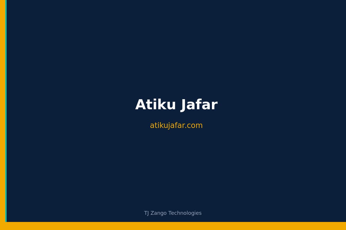 Atiku Jafar, Atiku Jafar