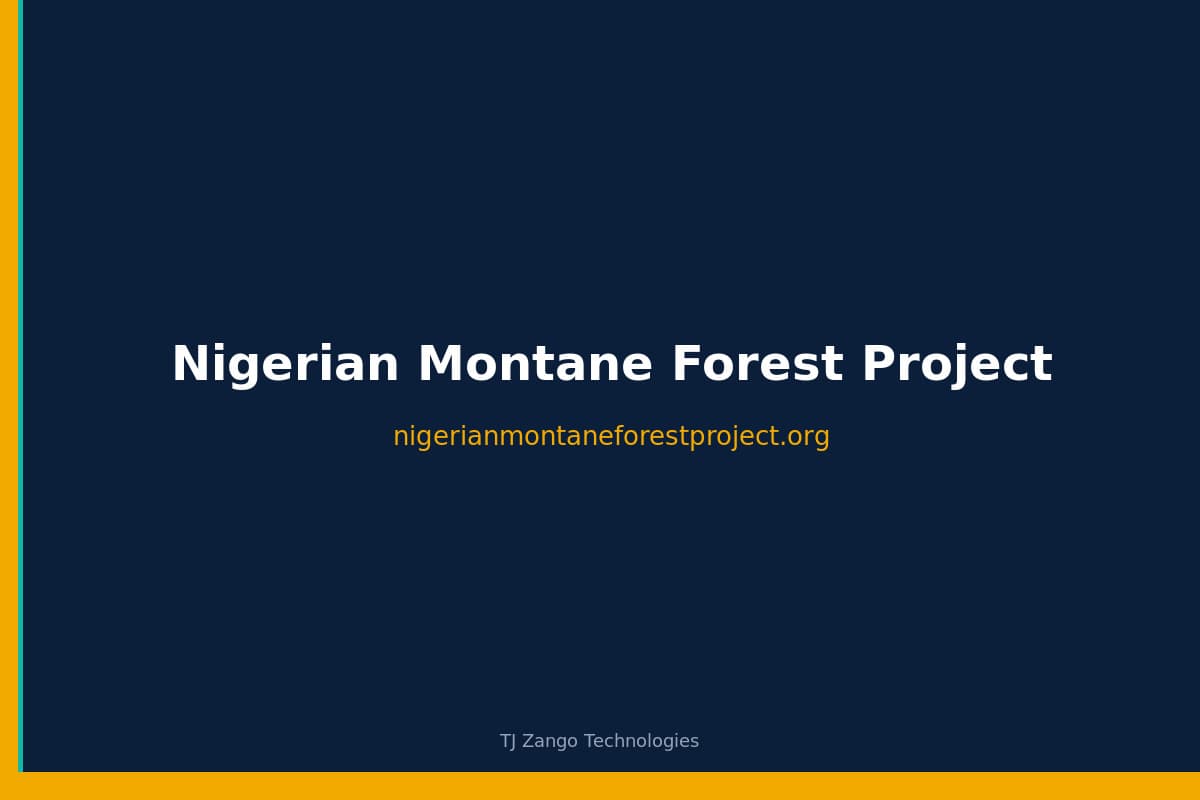 Nigerian Montane Forest Project, Nigerian Montane Forest Project